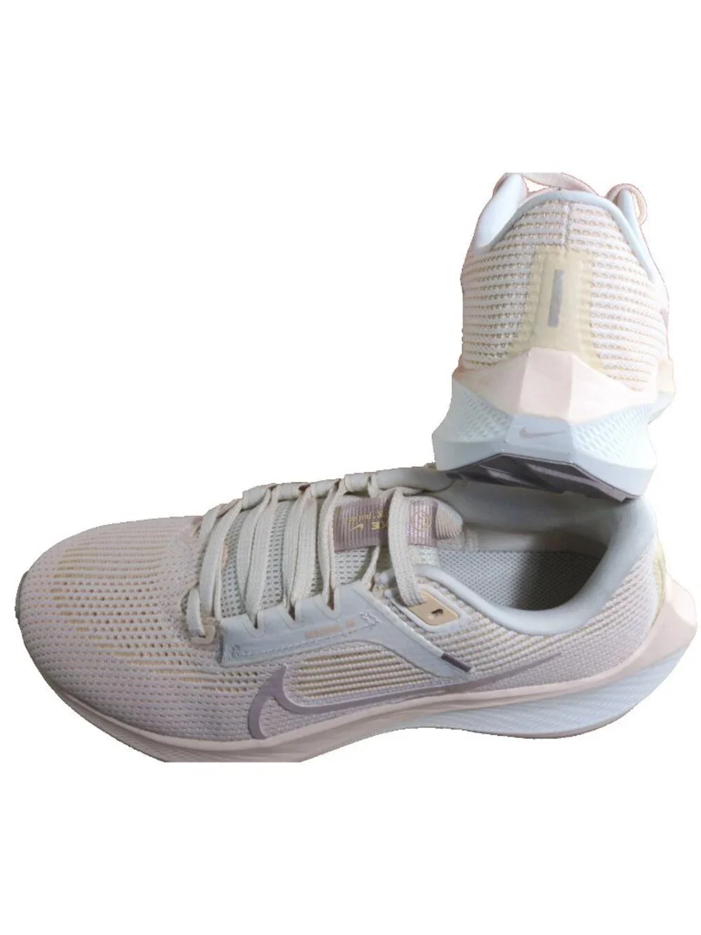 Women's Nike Air Zoom Pegasus 40 Running Shoes Pale Ivory Peach Pink Size 7 NIB - Picture 6 of 7